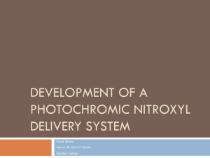 DEVELOPMENT OF A PHOTOCHROMIC NITROXYL DELIVERY SYSTEM David Spivey