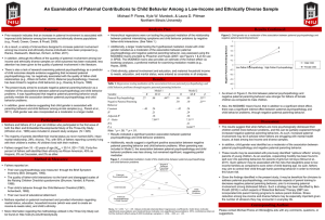 Flores, M., Murdock, K., Pittman, L. D. (2012, June). Paternal distress and child behavior problems among a low-income and ethnically diverse sample: A moderated-mediation model. Poster presented at the Head Start s 11th National Research Conference, Washington, D.C.