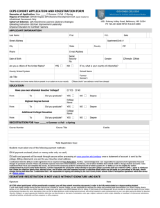 Cecil Cohort Application and Registration Form