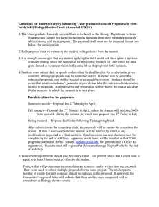 Guidelines for Students/Faculty Submitting Undergraduate Research Proposals for 4000-