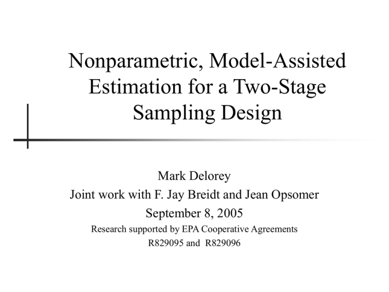 case study of the two stage sampling design
