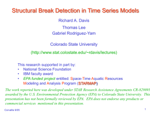 Structural Break Detection in Time Series Models Richard A. Davis Thomas Lee