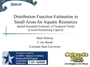 Distribution Function Estimation in Small Areas for Aquatic Resources