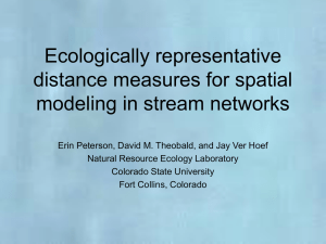 Ecologically representative distance measures for spatial modeling in stream networks