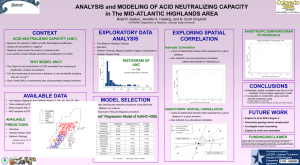 ANALYSIS and MODELING OF ACID NEUTRALIZING CAPACITY EXPLORATORY DATA EXPLORING SPATIAL