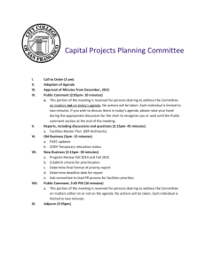 Capital Projects Planning Committee