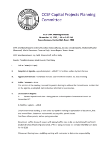 CCSF Capital Projects Planning Committee CCSF CPPC Meeting Minutes