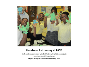 Hands-on Astronomy at FAST questions about the universe.