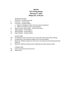 Agenda UCA Faculty Senate February 9 , 2016