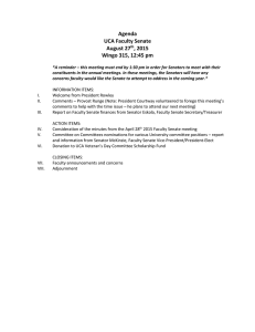 Agenda UCA Faculty Senate August 27 , 2015
