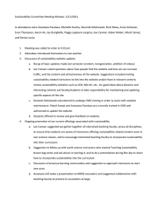 Sustainability Committee Meeting Minutes  2/11/2015