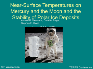 Near-Surface Temperatures on Mercury and the Moon and the Tim Wasserman