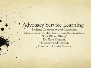 Advocacy Service-Learning