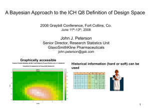 PETERSON_Peterson A Bayesian Approach to the ICH Q8 Design Space.ppt