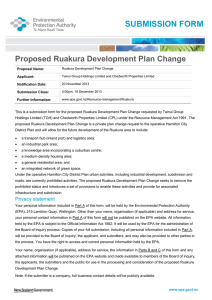 SUBMISSION FORM Proposed Ruakura Development Plan Change