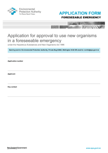 Application Form - Emergency release