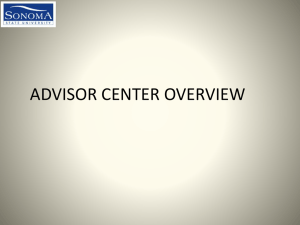 Overview of Advisor Center (PowerPoint)