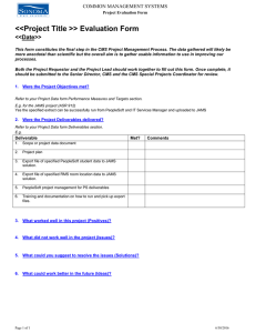 CMS Project Evaluation Form