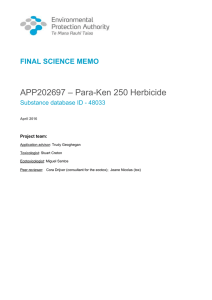 APP202697 – Para-Ken 250 Herbicide