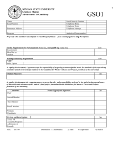 Advancement to Candidacy Form (GS01)