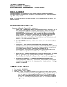 COMMUNICATIONS COMMITTEE – 2/16/05 Report to Academic Senate Executive Council
