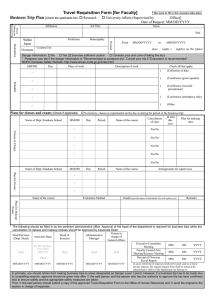 Travel Requisition Form (for Faculty)