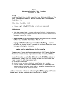 Minutes Information Technology Policy Committee September  29, 2006 Present: