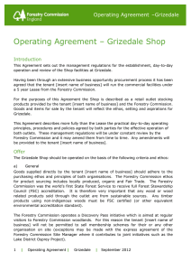 Operating Agreement Grizedale