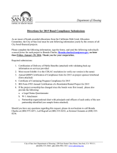 Directions for 2015 Bond Compliance