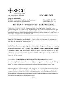 Free SFCC Workshop to Address Healthy Masculinity (2/23/06)