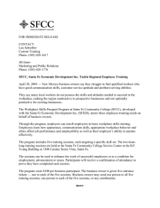 SFCC, Santa Fe Economic Development Inc. Tackle Regional Employee Training