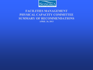 Report on the Physical Capacity of SSU April 2013