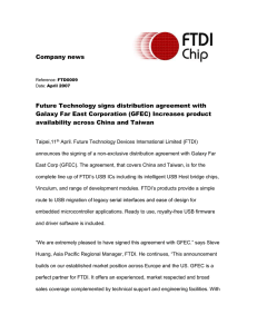 Future Technology signs distribution agreement with Galaxy Far East Corporation (GFEC) Increases product availability across China and Taiwan (Ref: FTD0009)