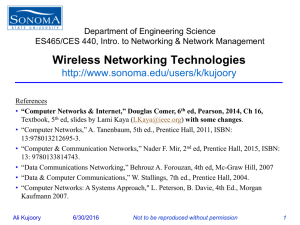 Ch16 Wireless Networking Technologies