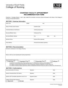 Courtesy Faculty Appointment Recommendation Form