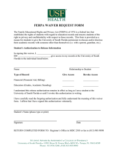 FERPA WAIVER REQUEST FORM