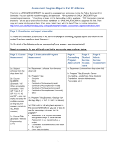 Microsoft Word transcription of blank reporting form