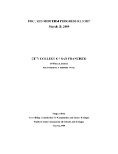 CCSF Accreditation Midterm Report March 13, 2009