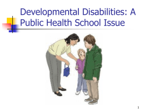 Developmental Disabilities and a Community Health Behavior Program