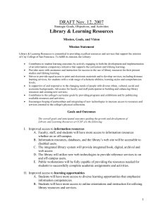 Library Technology Plan Draft November 12, 2007