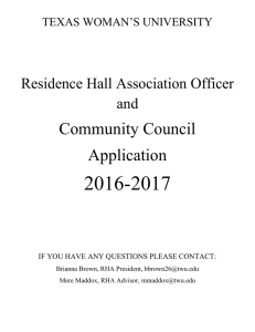 RHA and Community Council printable application