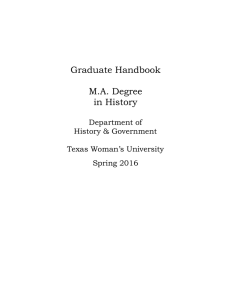History Graduate Handbook