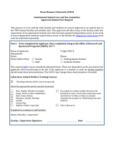 IACUC Animal User Approval Request Form