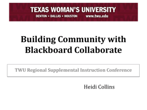 Building Community with Blackboard Collaborate