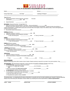 COD Occupational Health Student Attestation Form 1-15