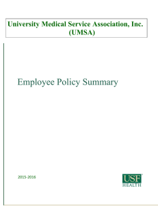 Employee Policy Summary 2015-2016, eff. 10-26-15