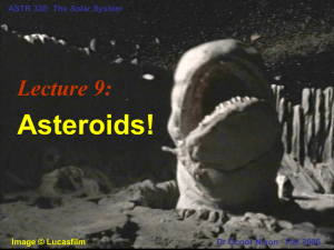 Asteroids! Lecture 9: The Solar System Dr Conor Nixon   Fall 2006