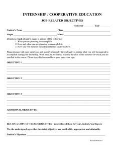 Job-Related Objectives