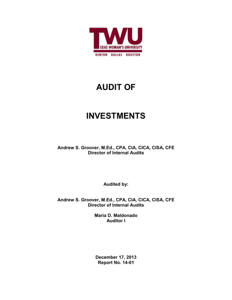 Auditor's Review