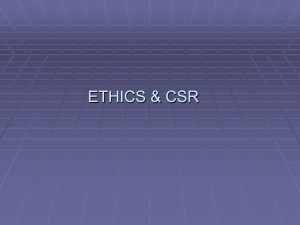 csr and ethics